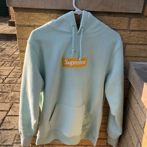 Supreme Box Logo Hoodie Ice Blue 2015